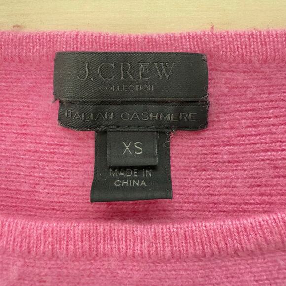J.Crew Collection Italian Cashmere Sweater in Pink Boatneck 3/4 Sleeves, XS - Picture 4 of 10